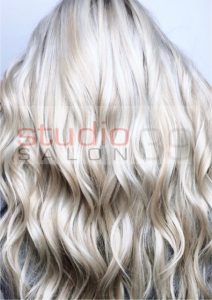 smoky blonde dimensional hair