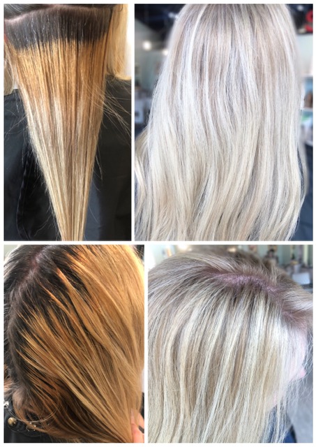 color correction for brunette hair with highlights