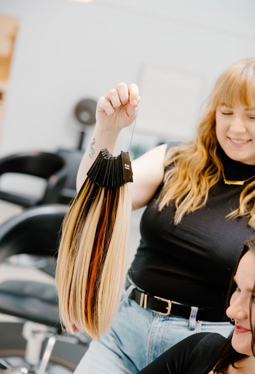 Emily, hair extension specialist at Studio 39 Salon